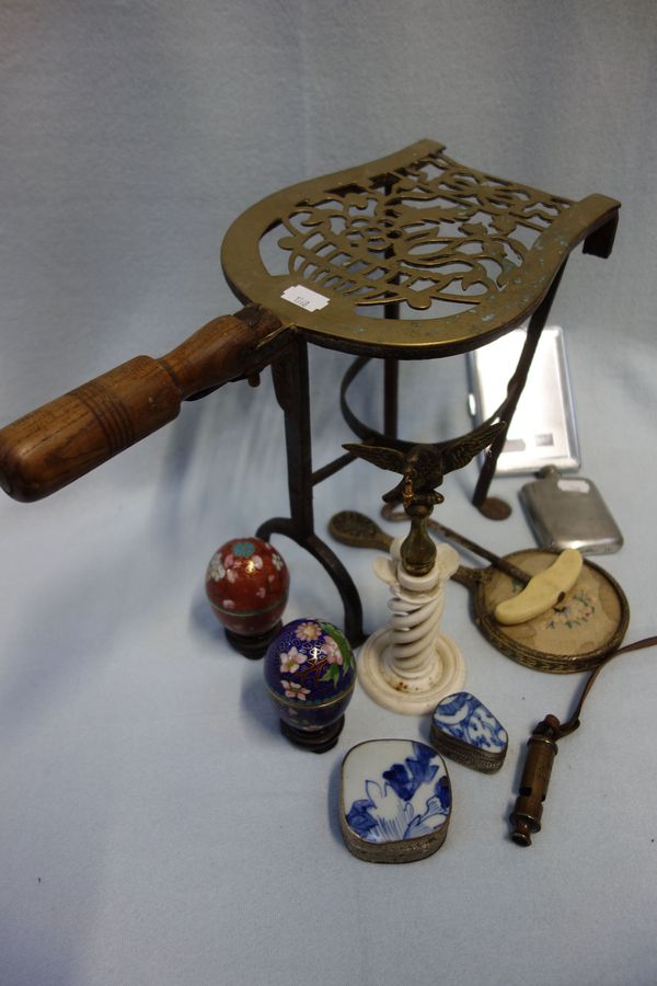A 19TH CENTURY TURNED IVORY STAND