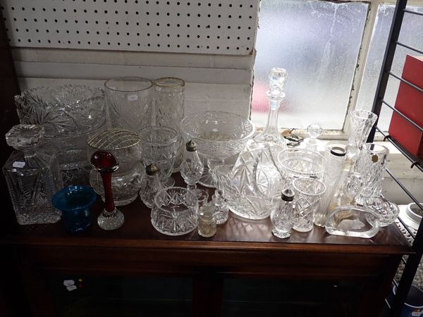 A COLLECTION OF CUT GLASS