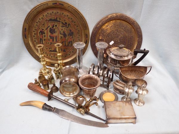 A QUANTITY OF SILVER-PLATED ITEMS
