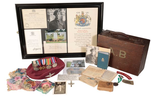A POIGNANT D-DAY +4 CASUALTY GROUP TO PTE ALFRED BROWN 11TH PARACHUTE REGIMENT,