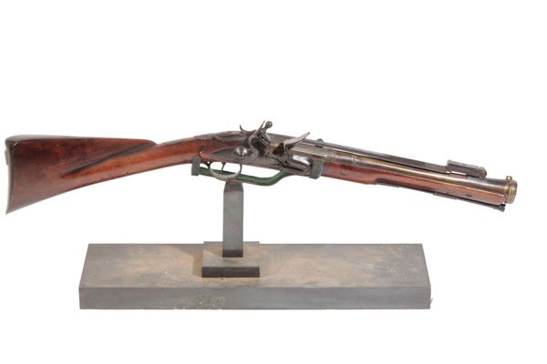 A FLINTLOCK BLUNDERBUSS