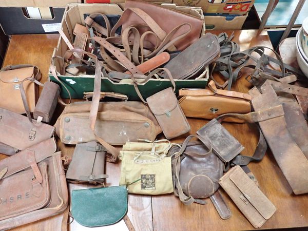 A COLLECTION OF VINTAGE LEATHER STRAPS