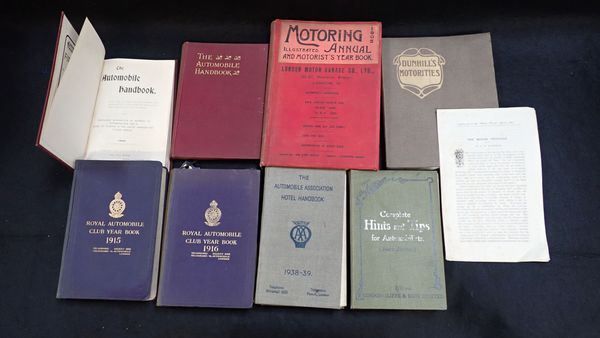 MOTORING INTEREST: 'THE AUTOMOBILE HANDBOOK, 1904', 'MOTORING ANNUAL, 1905' 'DUNHILL'S MOTORITIES' C.1905