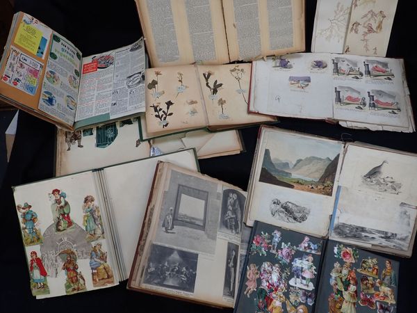 A COLLECTION OF CUTTINGS AND SCRAP ALBUMS