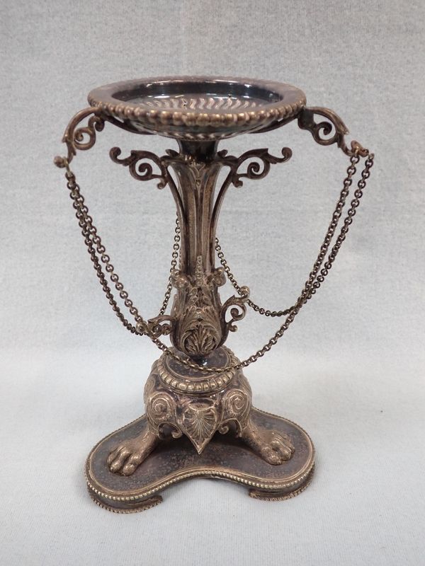 A VICTORIAN SILVER PLATED CENTREPIECE
