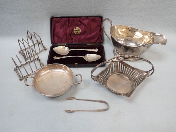 A SHALLOW SILVER BOWL