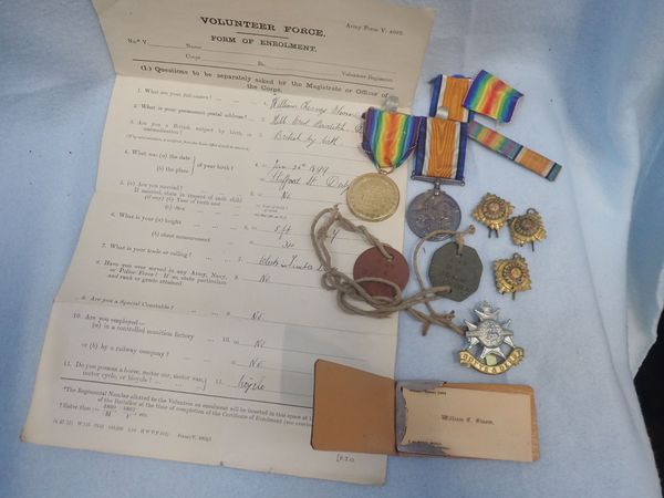A WORLD WAR I PAIR, '2. LIEUT. W. C. ELSOM."