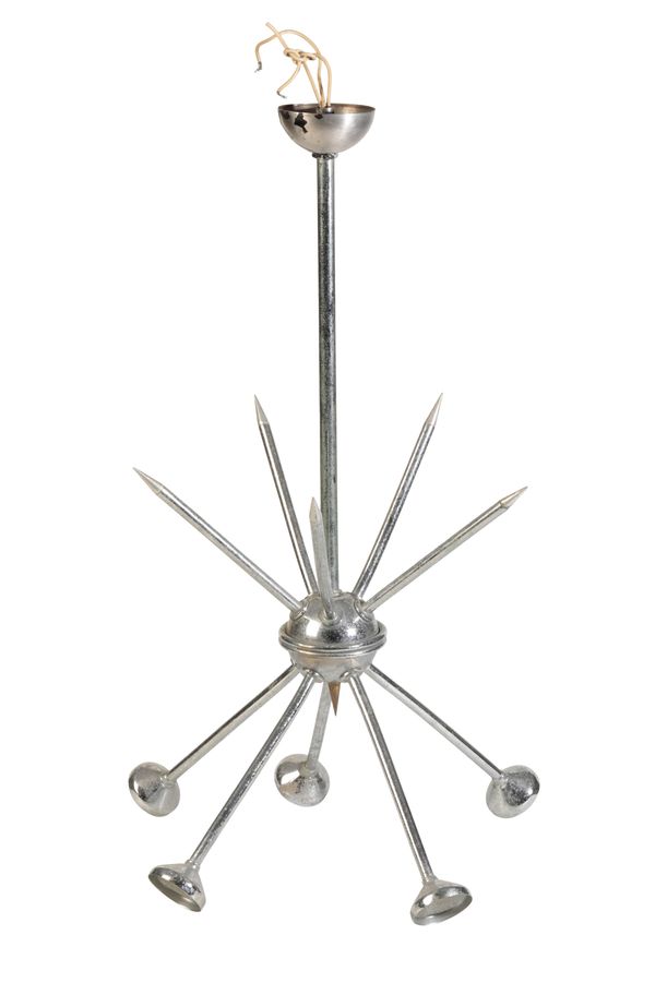 A 20TH CENTURY FRENCH 'SPUTNIK' TYPE CEILING LIGHT