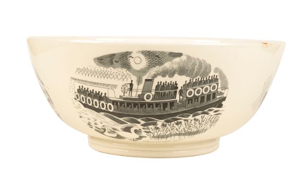 ERIC RAVILIOUS (1903-1942) FOR WEDGWOOD: A  LARGE 'BOAT RACE' BOWL