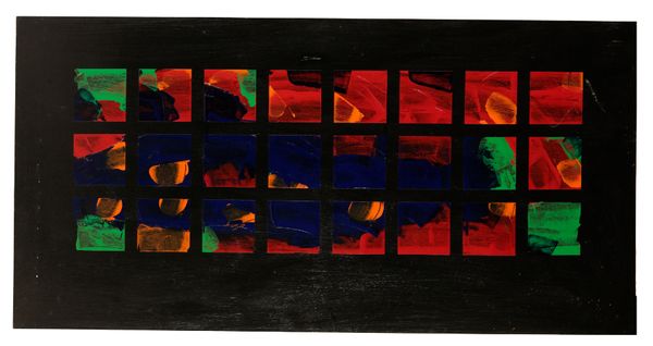 *RICHARD SLADDEN (1933-2020) Abstract composition on black