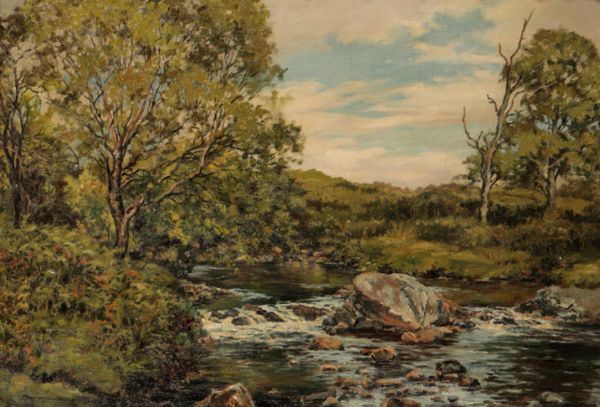 *JOHN COCHRAN (20th century) River landscape
