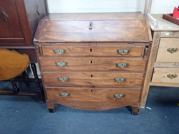 A GEORGE III MAHOGANY BUREAU