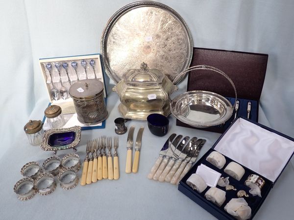 A COLLECTION OF SILVER-PLATED ITEMS