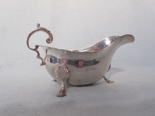 A SILVER SAUCEBOAT