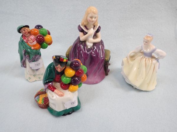 FOUR SMALL ROYAL DOULTON FIGURES