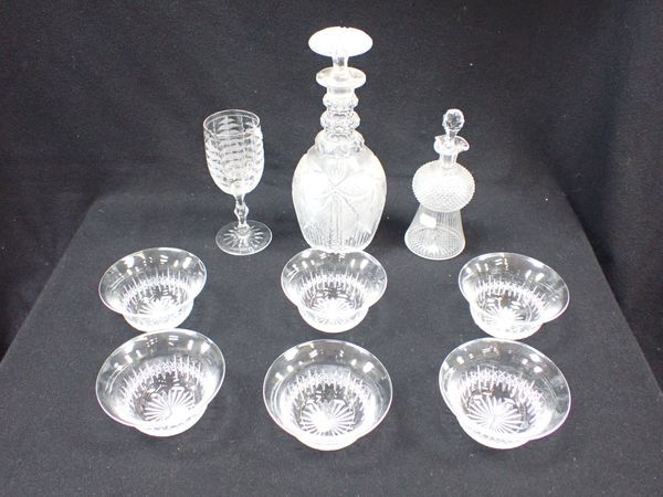 A SET OF SIX WEBB GLASS DISHES