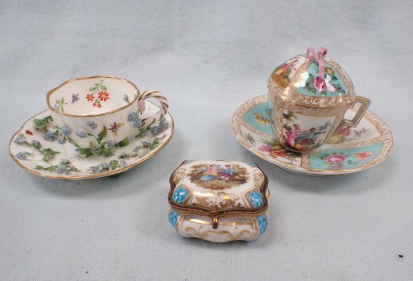 A 19TH CENTURY MEISSEN CUP AND SAUCER