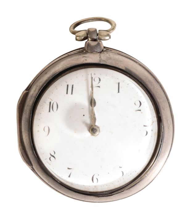 HENRY YOUNG OF SWAFFHAM SILVER PAIR CASED VERGE GENTLEMAN'S POCKET WATCH
