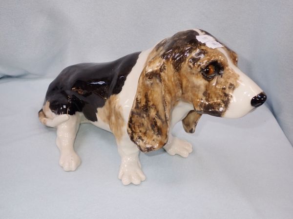 A LARGE WINSTANLEY STUDY OF A BASSET HOUND