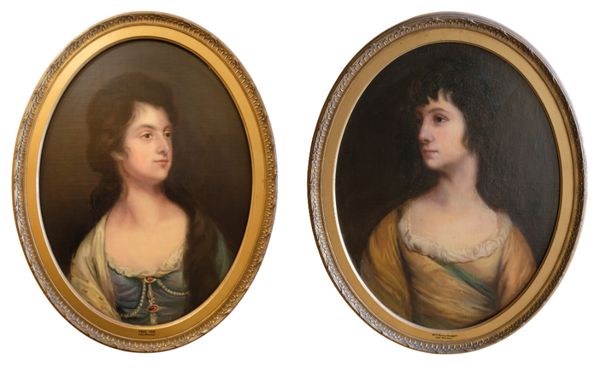 ENGLISH SCHOOL, 19TH CENTURY A pair of portraits of members of the Michel Family of Dewlish House