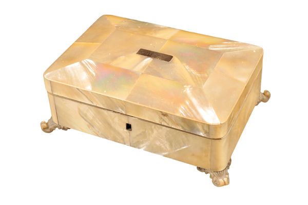 A MOTHER OF PEARL DRESSING CASE,