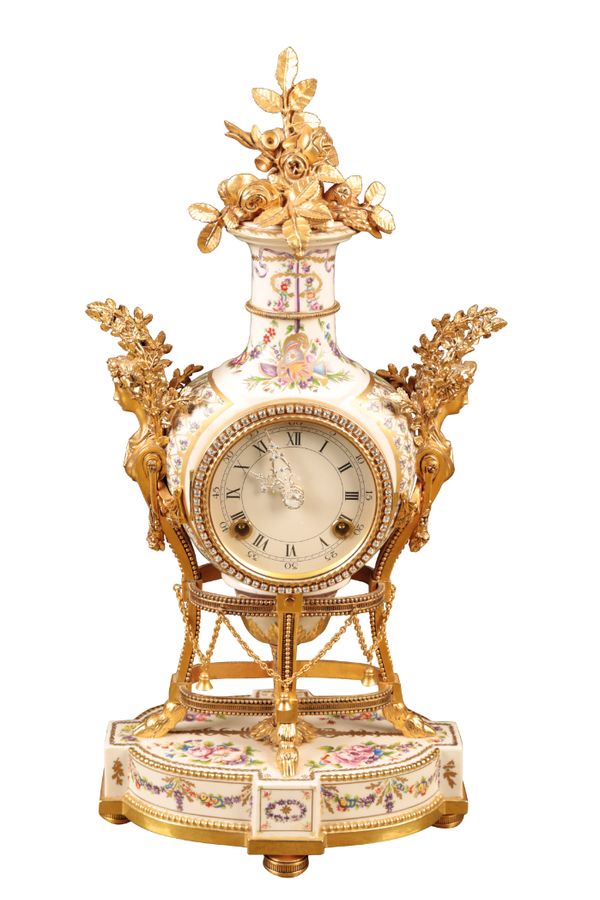 A MARIE ANTOINETTE MANTEL CLOCK,