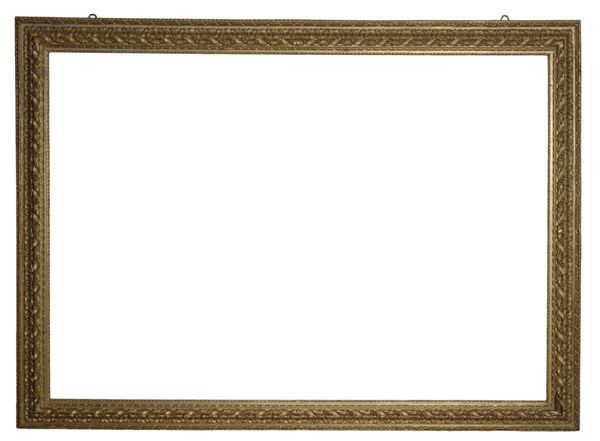 A PAIR OF LARGE RECTANGULAR GILTWOOD AND GESSO PICTURE FRAMES