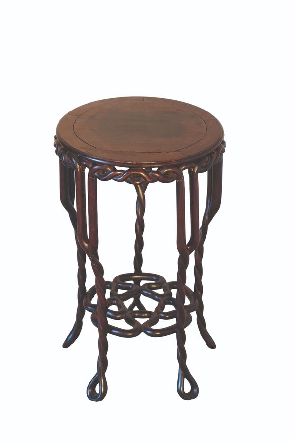 AN UNUSUAL CHINESE HARDWOOD STAND,