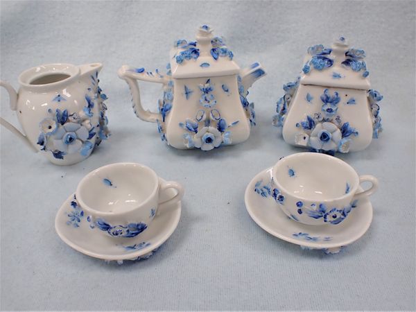 A DRESDEN MINIATURE PART TEA SET