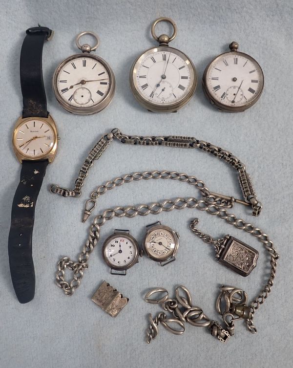 A COLLECTION OF SILVER POCKET WATCHES