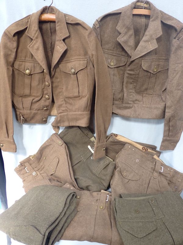 (collected 17/5/21)BATTLEDRESS BLOUSES AND TROUSERS