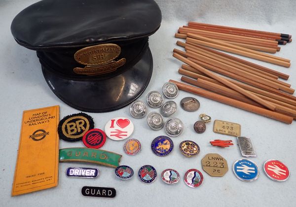 A BRITISH RAILWAYS 'ENGINEMAN S.R' CAP