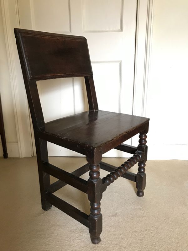 A CHARLES I STYLE BACK STOOL