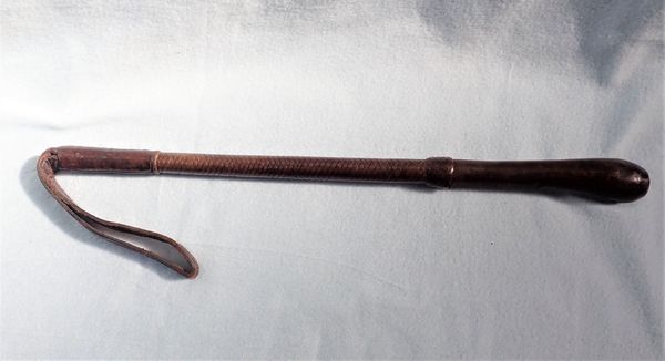 A LEATHER 'BOSUN'S PERSUADER' OR MARITIME COSH