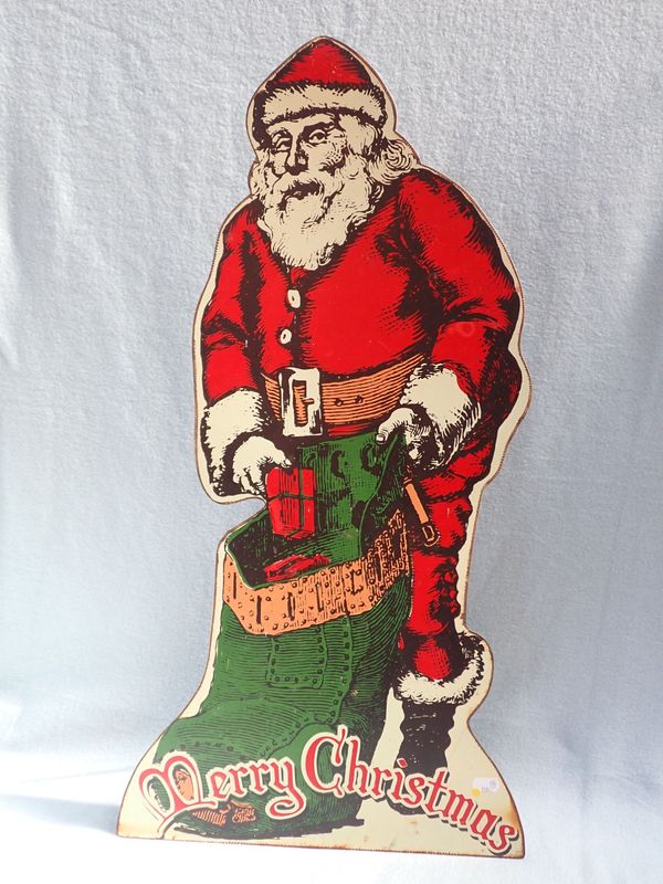A VINTAGE AMERICAN STYLE SHOP DISPLAY  'MERRY CHRISTMAS' SIGN