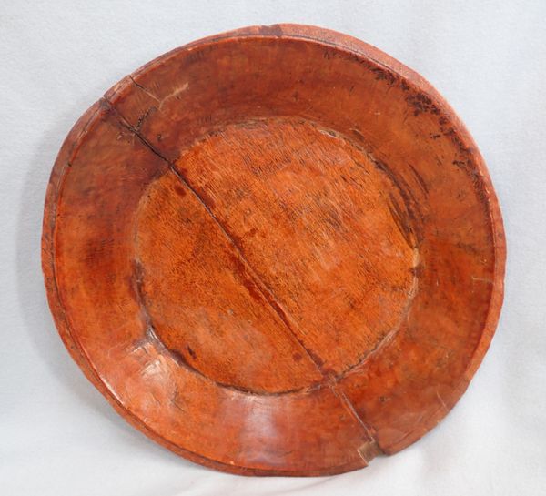 A LARGE 'COUNTRY HOUSE' STYLE FRUITWOOD BOWL