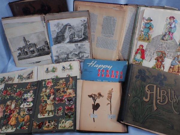 A COLLECTION OF VICTORIAN AND LATER SCRAP ALBUMS