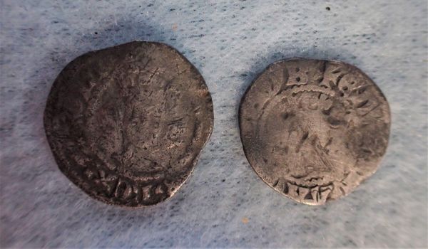 TWO MEDIEVAL HAMMERED SILVER COINS