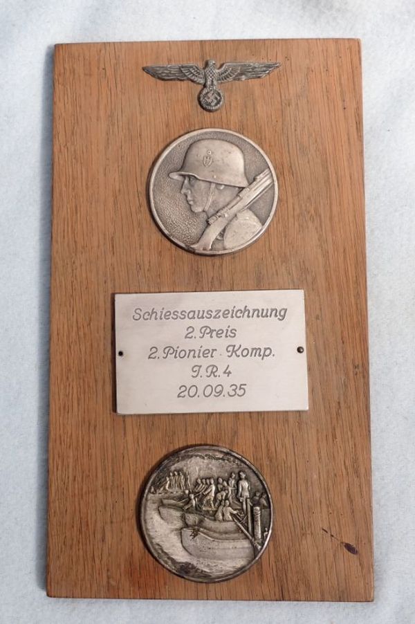 A NAZI PRIZE TROPHY PLAQUE