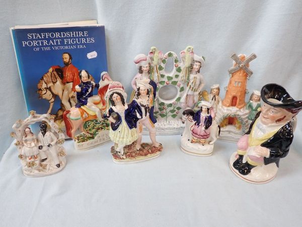 A COLLECTION OF STAFFORDSHIRE FLAT BACK FIGURES