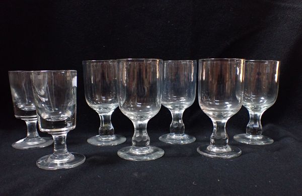 FIVE VICTORIAN DRINKING GLASSES