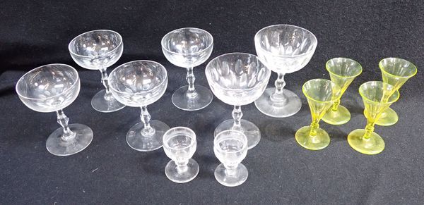 A COLLECTION OF EDWARDIAN CHAMPAGNE COUPES