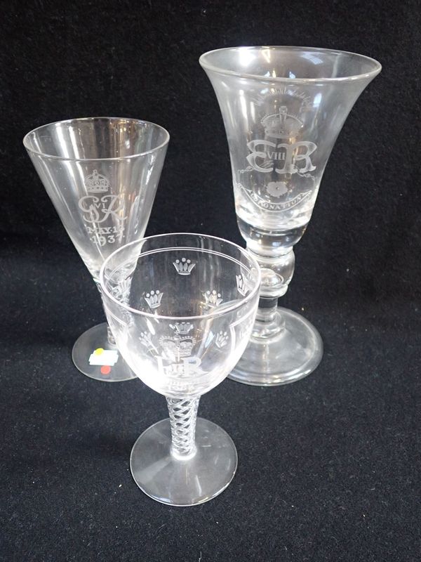 A LARGE EDWARD VIII CORONATION GOBLET 1937