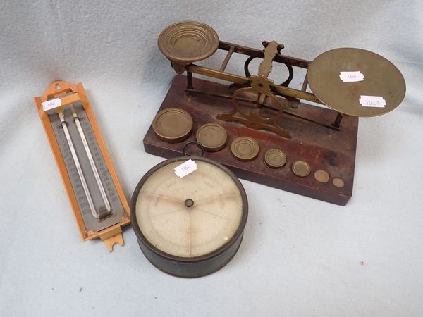 A VICTORIAN SET OF BRASS POSTAL SCALES