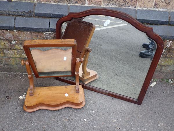 A SMALL VICTORIAN DRESSING MIRROR