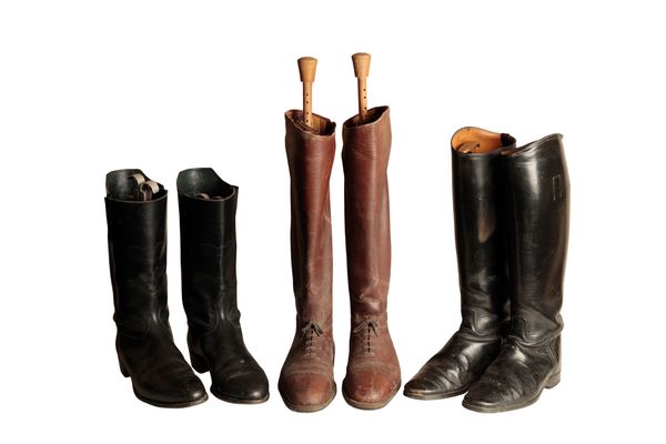 THREE PAIRS OF GENTLEMAN'S LEATHER RIDING BOOTS,