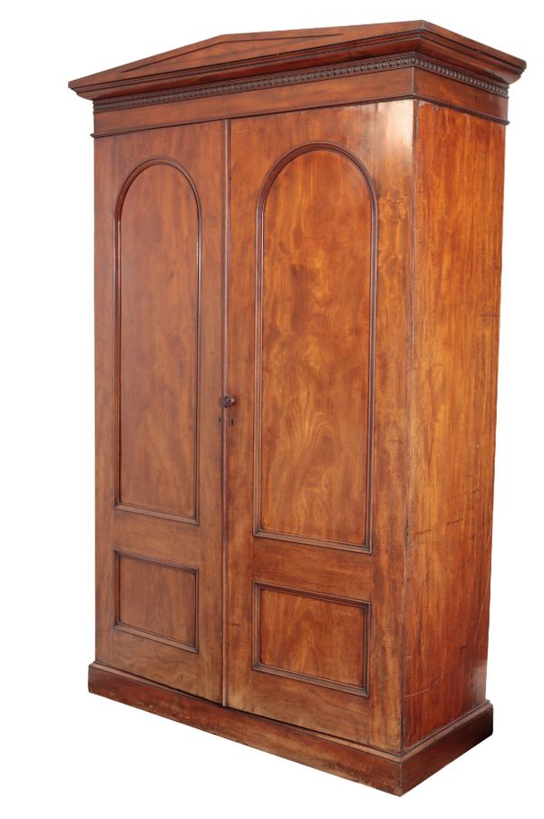 A GEORGE IV MAHOGANY WARDROBE, BY THOMAS WILLSON,