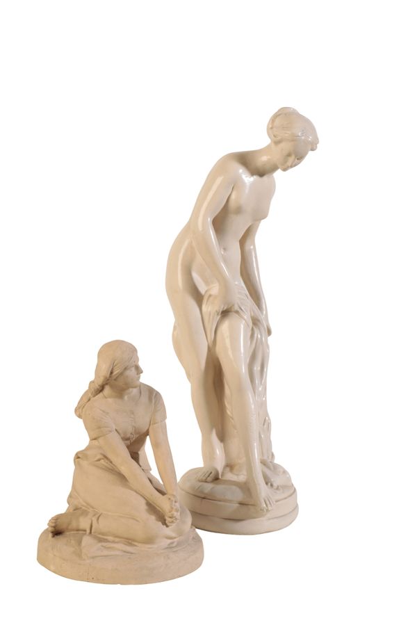 AFTER HENRI-MICHEL-ANTOINE CHAPU, (1833 – 1891), A PLASTER MODEL OF A MAIDEN,