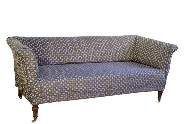 A VICTORIAN UPHOLSTERED SOFA,