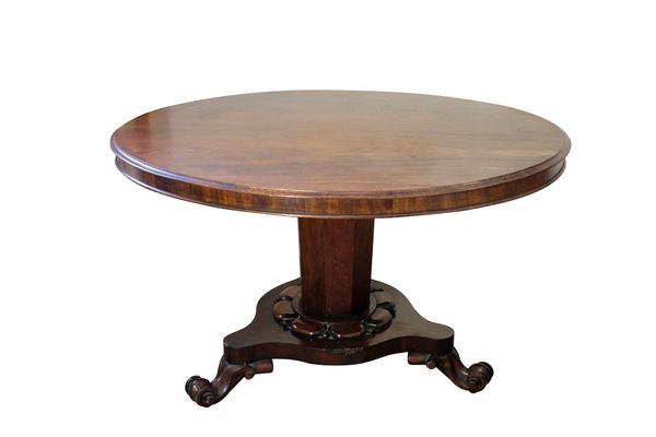 A VICTORIAN MAHOGANY CENTRE TABLE,